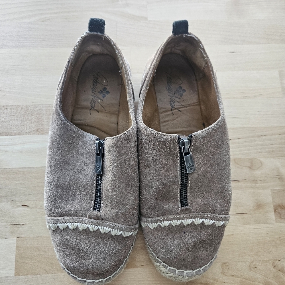 Patricia Nash Suede‎ Espadrilles EVA Taupe Suede Sz 8.5